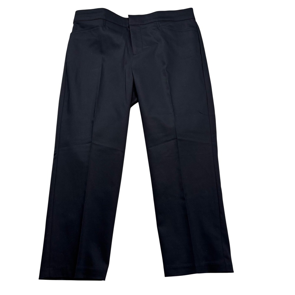 Chaps Womens Black Straight Leg Stretch Dress Pants‎ Trousers Size 10 #915